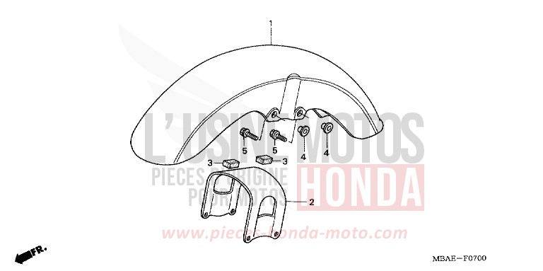 AILE AVANT de Shadow Aero NOIR (NH1X) de 2000